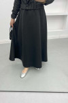 Scuba Flared Skirt Black