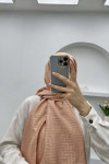 Stripe Patterned Shawl Pink