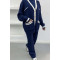 Stripe Detailed Knitwear Suit Navy Blue