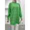 Glitter Striped Tunic Green