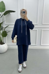 Oysho Suit Navy Blue with Glitter Detail