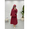 Glittery Tweed Skirt Suit Claret Red