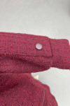 Glittery Tweed Skirt Suit Claret Red