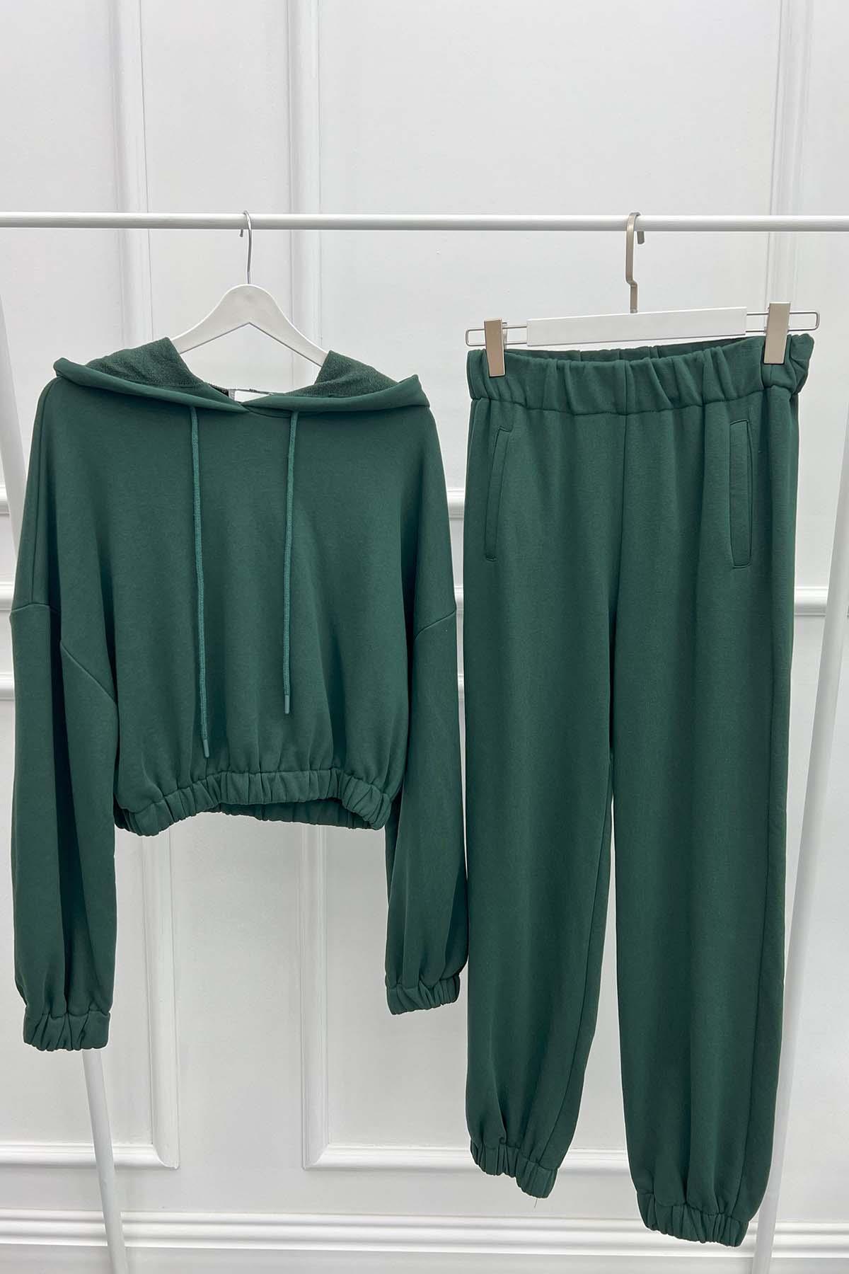 Soul Hooded Sweat Suit Emerald Green