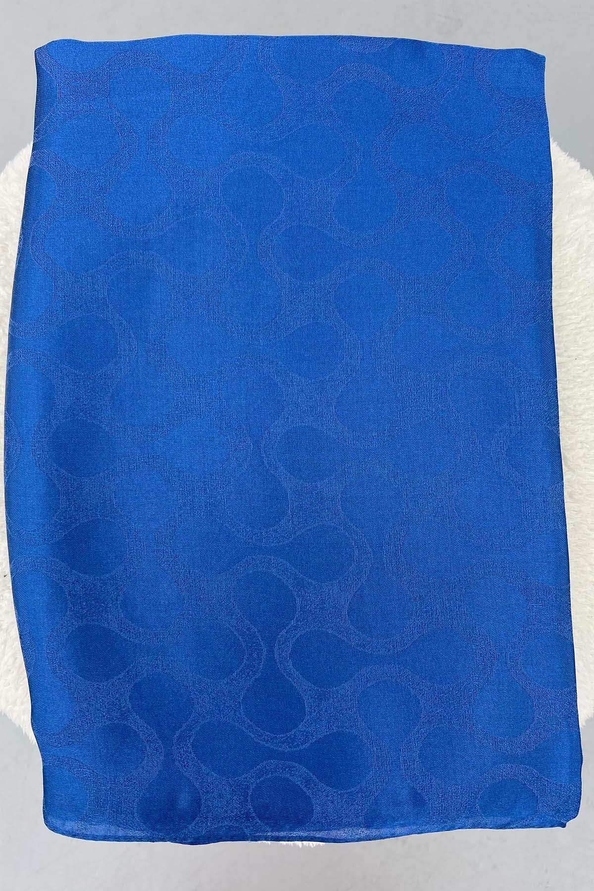 Water Drop Patterned Shawl Blue