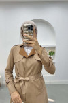 Suede Trench Coat Milky Coffee