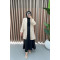 Long Jacket with Decorative Pockets Beige