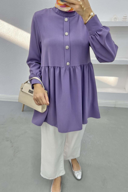 Embroidered Blouse Lilac