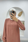 Stone Detailed Tunic Dusty Rose