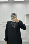 Stone Necklace Tunic Black