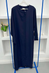 Stoned Abaya Navy Blue