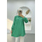 Stoned Ruffle Seersucker Tunic Benetton Green