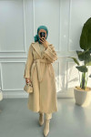 Single Button Cashmere Coat Beige