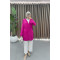 Linen Kimono Fuchsia with Buckle Detail