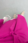 Linen Kimono Fuchsia with Buckle Detail