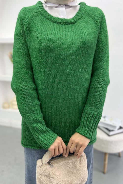 Knitted Sweater Benetton Green