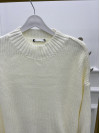 Knitwear Shoulder Buttoned Sweater White