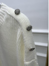 Knitwear Shoulder Buttoned Sweater White