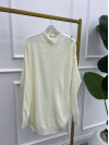 Knitwear Shoulder Buttoned Sweater White