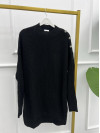 Knitwear Shoulder Buttoned Sweater Black