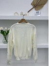 Knitwear Stone Buttoned Cardigan White