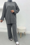 Knitted Tunic Set Gray