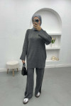 Knitted Tunic Set Gray