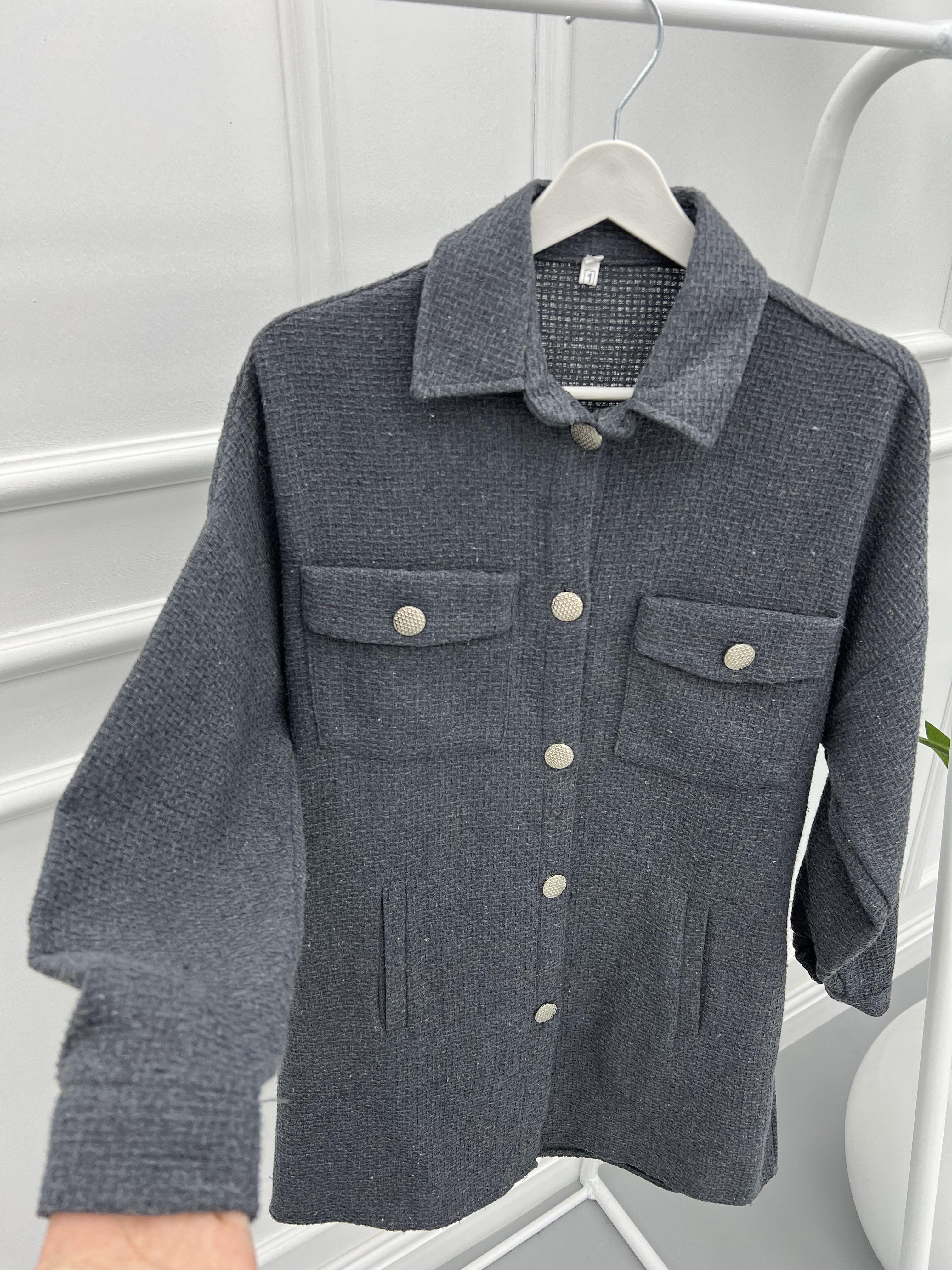 Tweed Shirt Anthracite