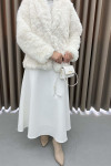 Furry Plush Coat White