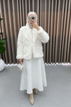 Furry Plush Coat White