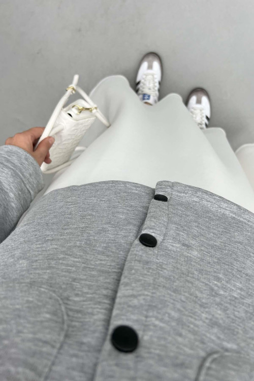 Triple Thread Snap Sweatshirt Gray