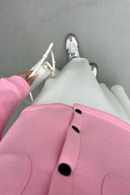 Triple Thread Snap Sweatshirt Pink