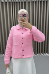 Triple Thread Snap Sweatshirt Pink