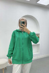 Three Thread Hooded Sweatshirt Benetton Green