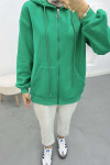 Three Thread Hooded Sweatshirt Benetton Green