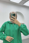 Three Thread Hooded Sweatshirt Benetton Green