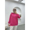 Three Thread Hooded Sweatshirt Fuchsia