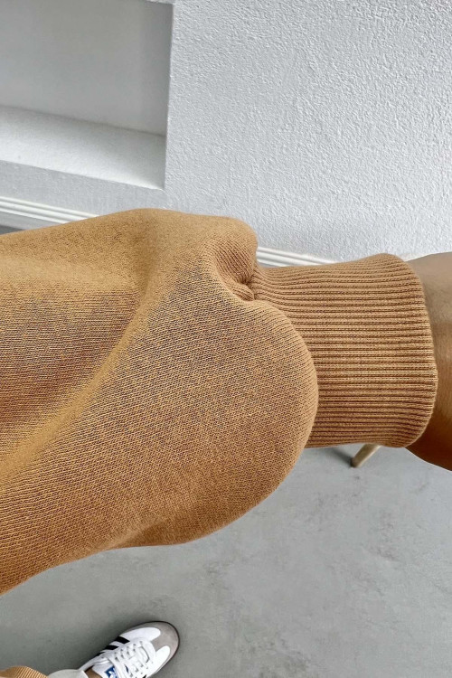 Three Thread Hooded Sweatshirt LATTE