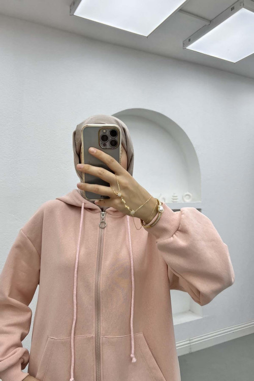 Three Thread Hooded Sweatshirt Powder