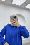 Three Thread Hooded Sweatshirt Saxe Blue