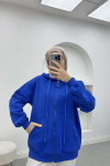 Three Thread Hooded Sweatshirt Saxe Blue