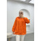 Three Thread Hooded Sweatshirt Orange