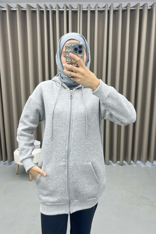 Three Thread School Sweatshirt Gray