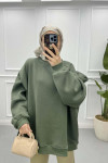 Three Thread Oversize Sweatshirt Khaki