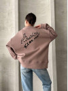 Three Thread Printed Oversize Sweatshirt Mink