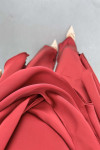 Three Piece Satin Suit Claret Red