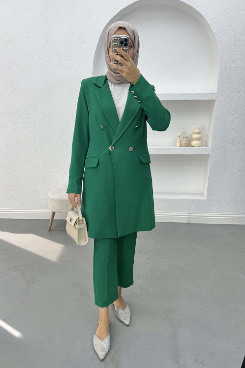 Long Jacket Suit Benetton Green