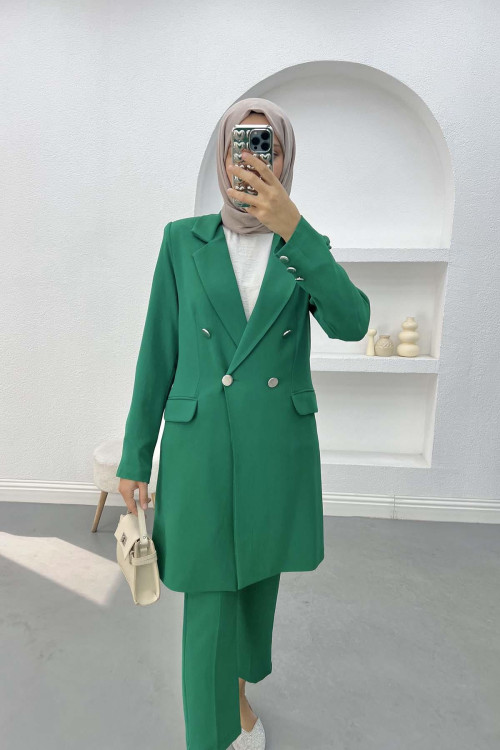 Long Jacket Suit Benetton Green