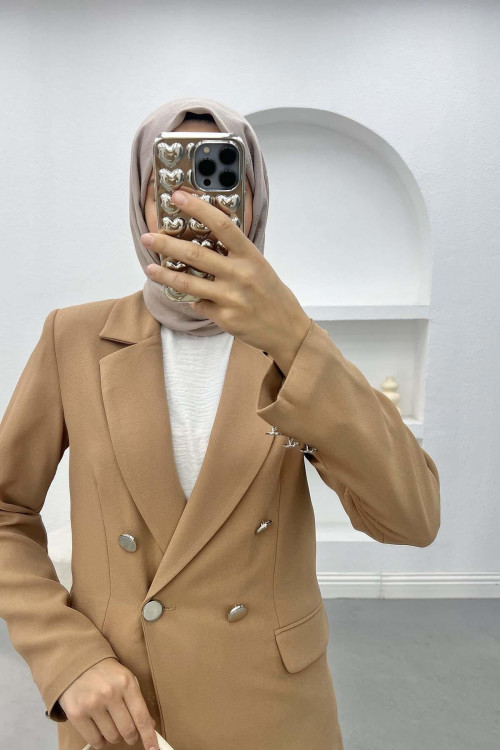 Long Jacket Suit Milky Coffee