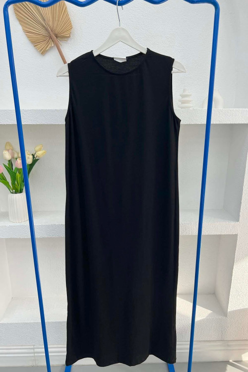 Long Dress Undershirt Black